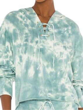 LOVESHACKFANCY Bevan Hoodie in Celadon Hand Dyed Size Small Green